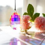 Colorful Oval Hanging Crystal Suncatcher Prisms