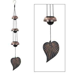 Copper Leaf Temple Wind Chime with 3 Bells