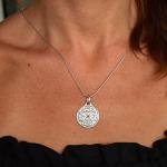 Lucky Coin Necklace - Sterling Silver Feng Shui Amulet