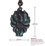 Wealth Necklace with Obsidian Pendant and Chakra Gems