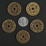 Brass Feng Shui Coins Pendant Necklace for Wealth