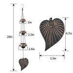 Copper Leaf Temple Wind Chime with 3 Bells