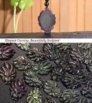 Wealth Necklace with Obsidian Pendant and Chakra Gems