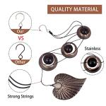 Copper Leaf Temple Wind Chime with 3 Bells