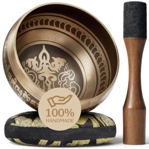 Tibetan Singing Bowl Set for Mindfulness & Relaxation
