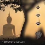 Copper Leaf Temple Wind Chime with 3 Bells