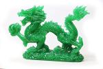 Jade Green Feng Shui Dragon Statue for Luck