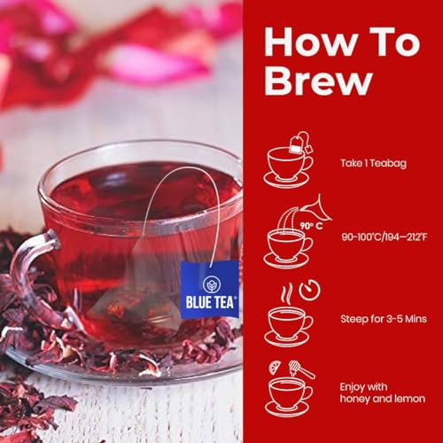 Hibiscus Lemongrass Blue Herbal Tea - 18 Bags