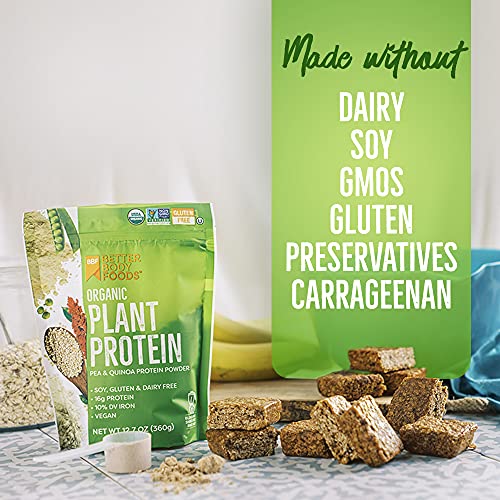 BetterBody Foods Organic Unflavored Plant Protein Powder