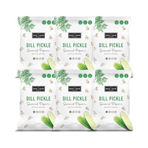 Gourmet Dill Pickle Seasoned Vegan Popcorn Snacks