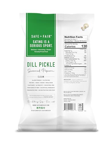 Safe + Fair Dill Pickle Flavored Popcorn 6-Pack