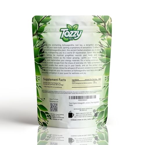 Tozzy Organic Ashwagandha Tea - 100 Pyramid Bags