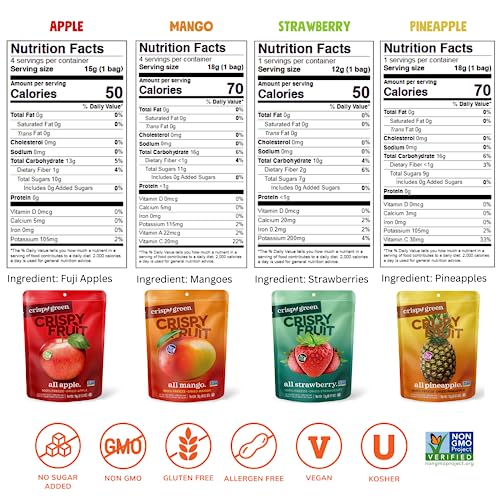 Crispy Freeze-Dried Fruit Variety Pack (16 Count)