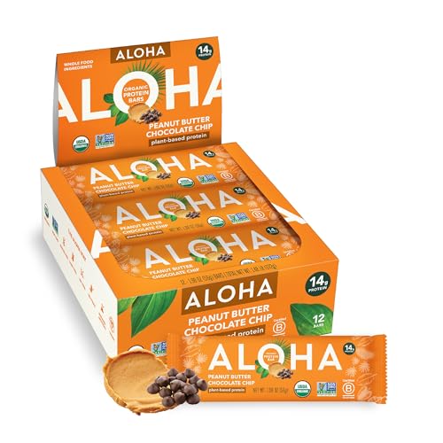 ALOHA Peanut Butter Chocolate Chip Protein Bars 12ct