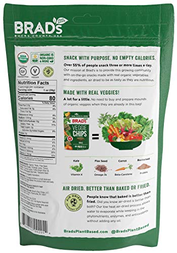 Brad's Organic Kale Veggie Chips - 3 Bags