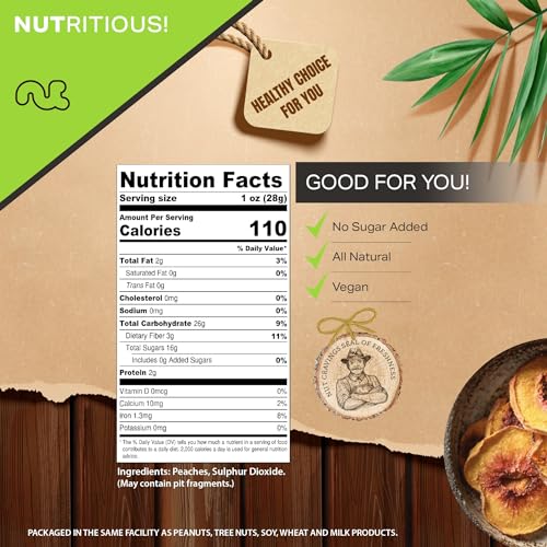 California Sun-Dried Peaches - No Sugar Added