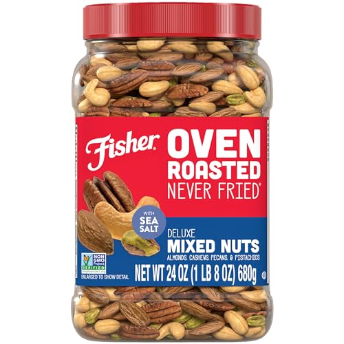 Fisher Deluxe Mixed Nuts, Oven Roasted, 1.5 lb