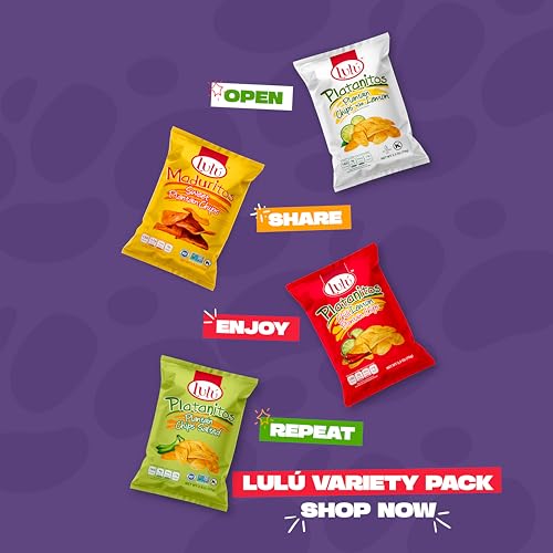 Lulu Plantain Chips Variety Box - 30 Bags