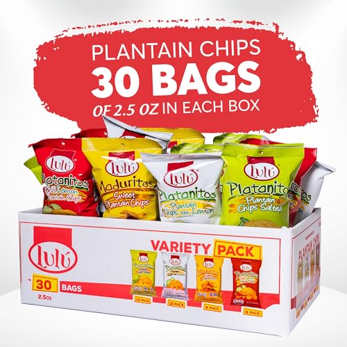 Lulu Plantain Chips Variety Box - 30 Bags