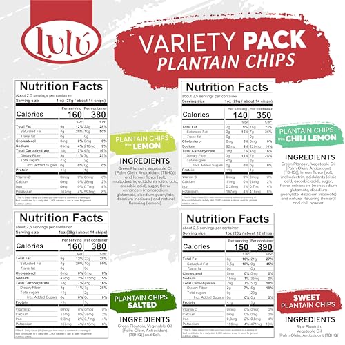 Lulu Plantain Chips Variety Box - 30 Bags