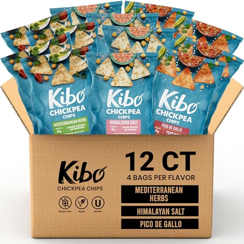 Kibo Chickpea Chips - High Protein, Flavor Variety