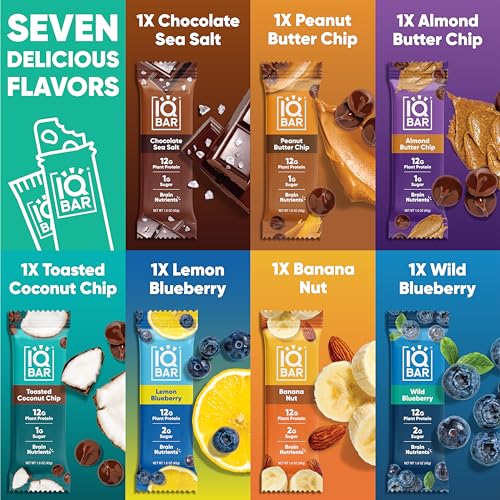 IQBAR Protein Bars Sampler - Keto, Vegan, Low Sugar