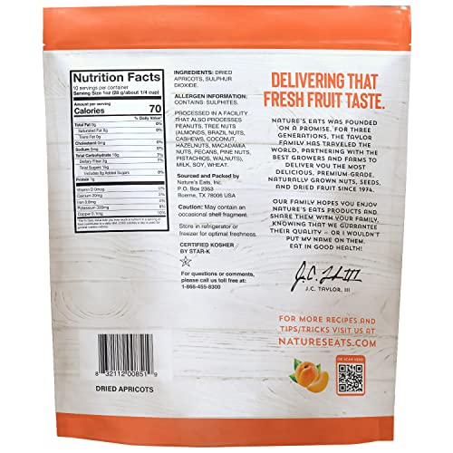 Nature's Eats Dried Apricots, 10 Ounce Pack