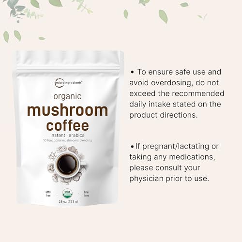 Organic Instant Mushroom Coffee Blend - 28 Ounces