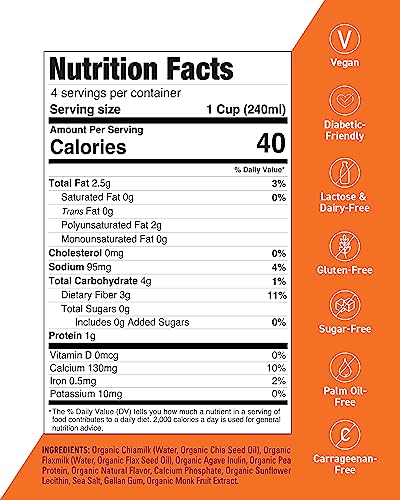 Lechia Chia Flax Vanilla Non-Dairy Milk 32oz