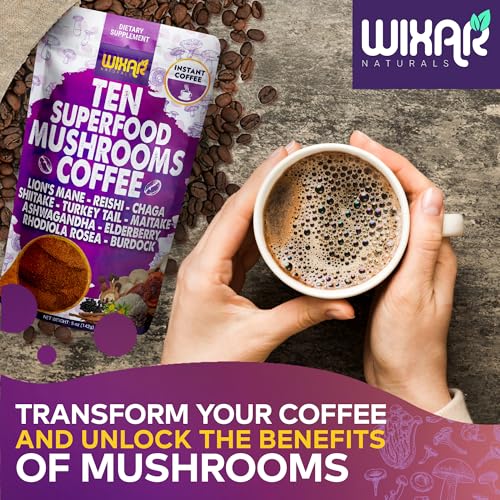 WIXAR Superfood Mushroom Coffee with Ten Extracts
