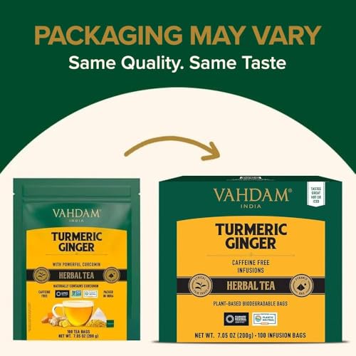 Turmeric Ginger Tea Bags - 100 Count