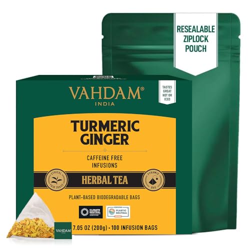 Turmeric Ginger Tea Bags - 100 Count