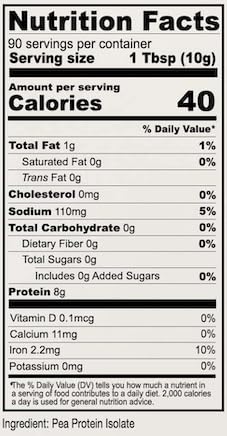 Anthony's Pea Protein Powder, 2 lb, Gluten Free