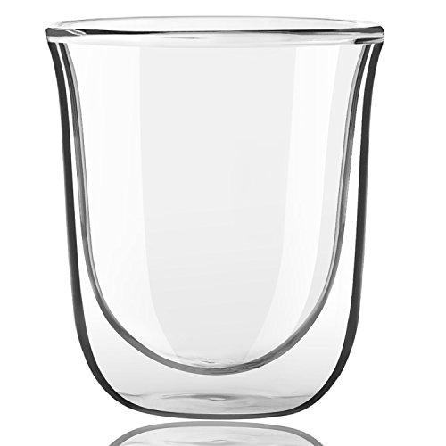 JoyJolt Double-Wall Espresso Glasses, Set of 2