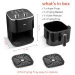 ASZ 4.7L XXL Hot Air Fryer with Auto Shut-Off