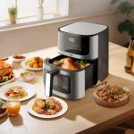 Compact 5 Quart Air Fryer with 8 Presets