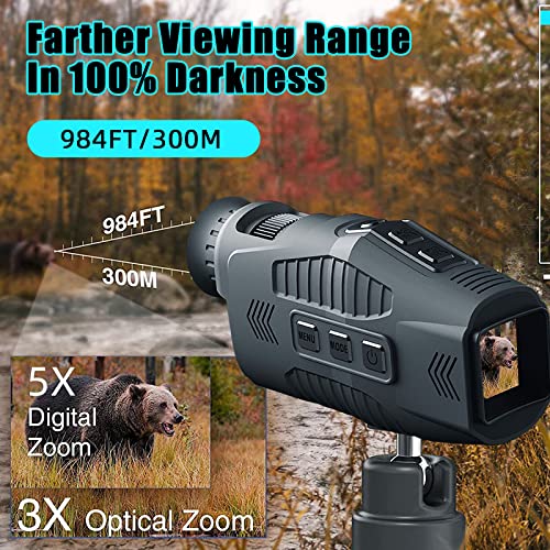 SKYXIU 1080p Night Vision Monocular for Outdoor Adventures