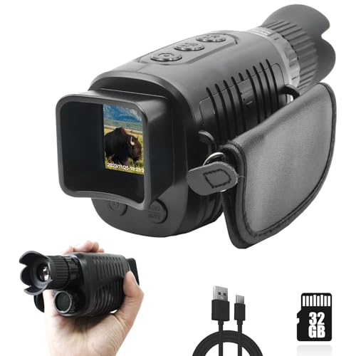 Sheawasy 1080p Night Vision Monocular with 32GB