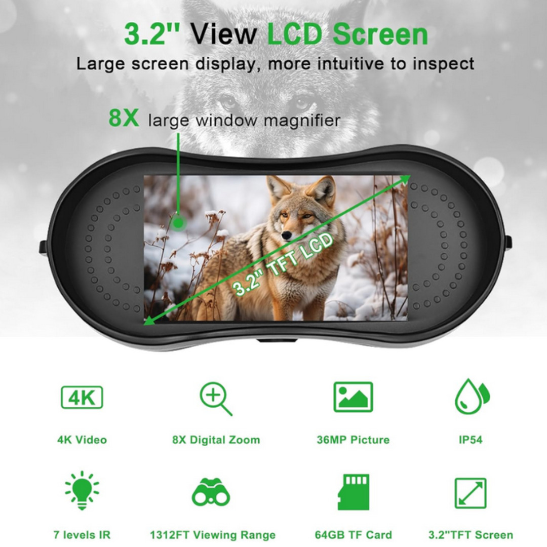 GTHUNDER Digital Night Vision Binoculars with HD Video