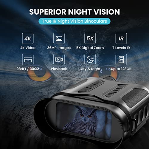 4K Digital Infrared Night Vision Binoculars