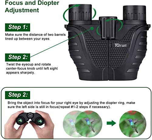 15x25 Waterproof High Powered Binoculars for Travel