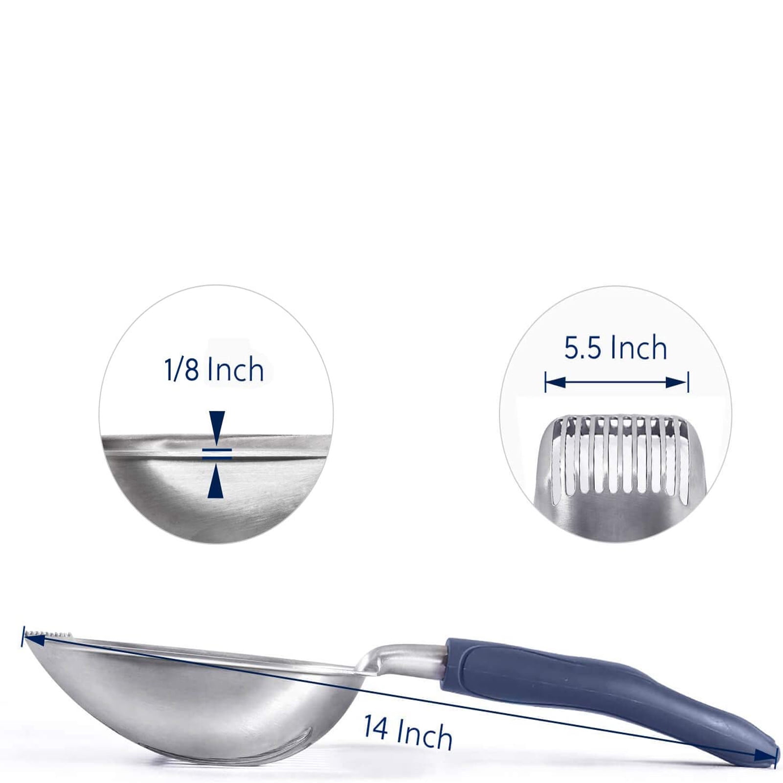 Heavy-Duty All-Metal Jumbo Cat Litter Scoop