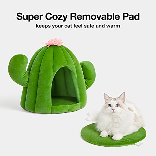 Cactus Cozy Cat and Dog Bed Cave