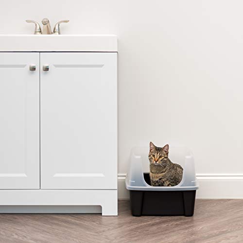 IRIS Open Cat Litter Box with Scoop and Sign