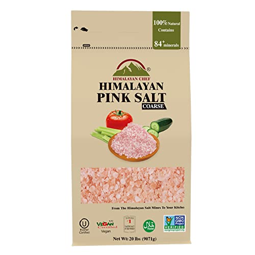 20 lbs Coarse Pink Himalayan Salt - All-Natural Flavor