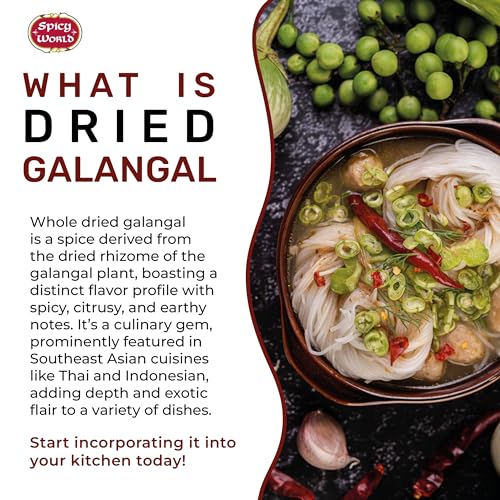 10 Ounce Resealable Bag of Dried Galangal Slices