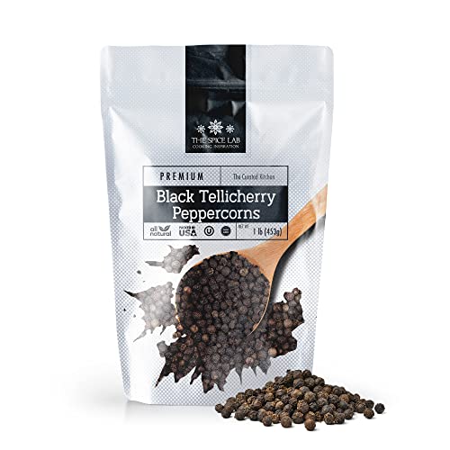 Black Tellicherry Peppercorns for Grinders - 1 lb