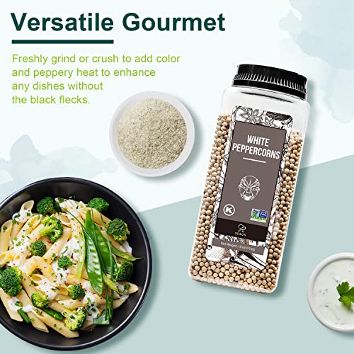 Soeos Premium Whole White Peppercorns - 18oz