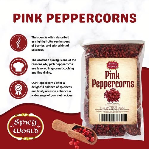 Spicy World Pink Peppercorns 10 oz - Bold Flavor