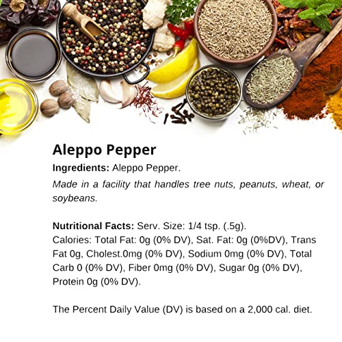 Aleppo Pepper Flakes - Mild Middle Eastern Spice